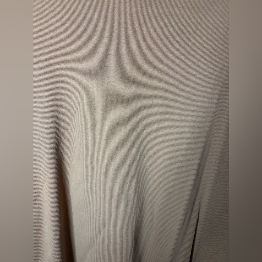 Women’s Tan Ribbed Short-Sleeved Ribbed Tee - Picture 2 of 3